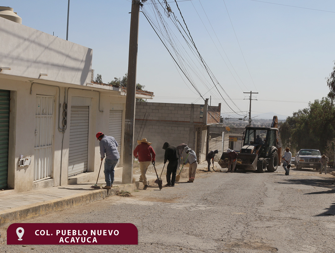 Zapotlán de Juárez refuerza atención urbana en Acayuca con acciones inmediatas