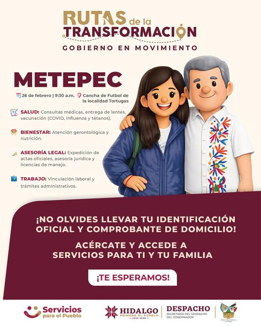 Gobierno de Hidalgo acercó servicios y apoyos a la ciudadanía en Metepec