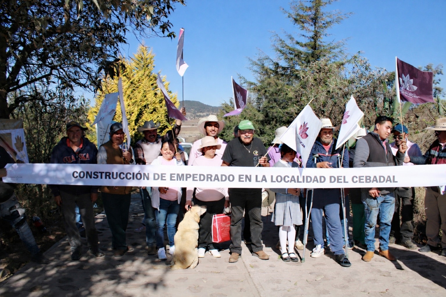 Singuilucan entregó obras viales en El Cebadal y La Conchita para fortalecer la conectividad rural