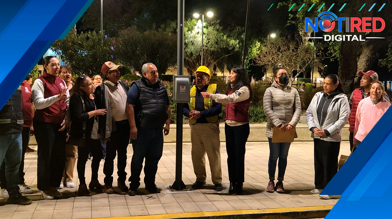 Gretchen Atilano inauguró obra de alumbrado en Avenida Hidalgo