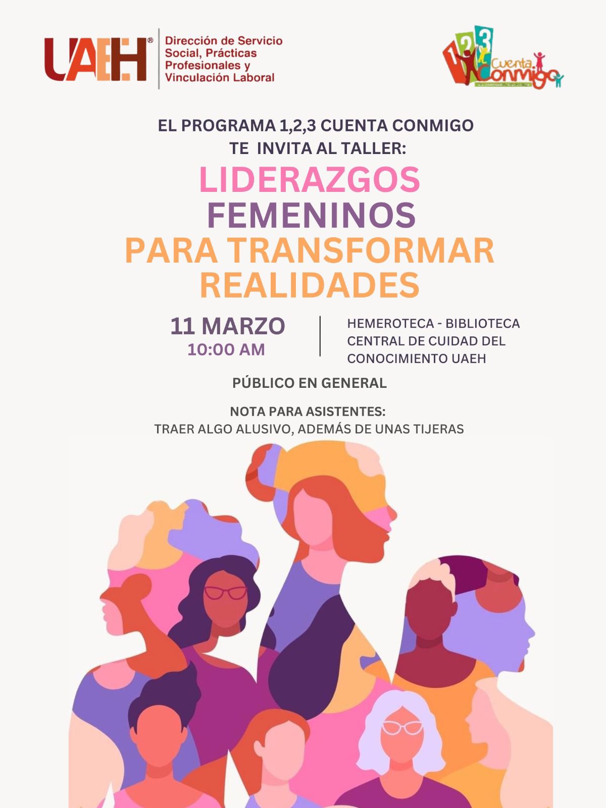 INVITAN A TALLER SOBRE LIDERAZGO FEMENINO EN LA UAEH