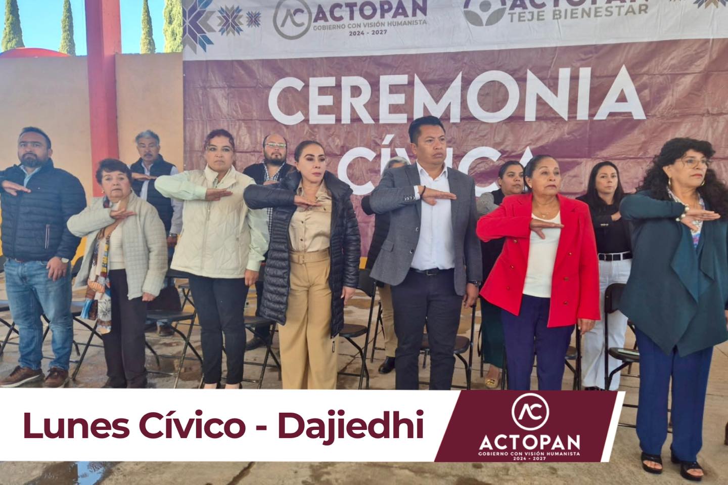 Actopan realizó ceremonia cívica en Dajiedhi para fortalecer valores e identidad