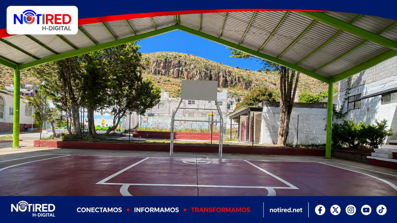 TULANCINGO REPORTA 80 POR CIENTO DE AVANCE EN REHABILITACIÓN DE TRES CANCHAS DEPORTIVAS