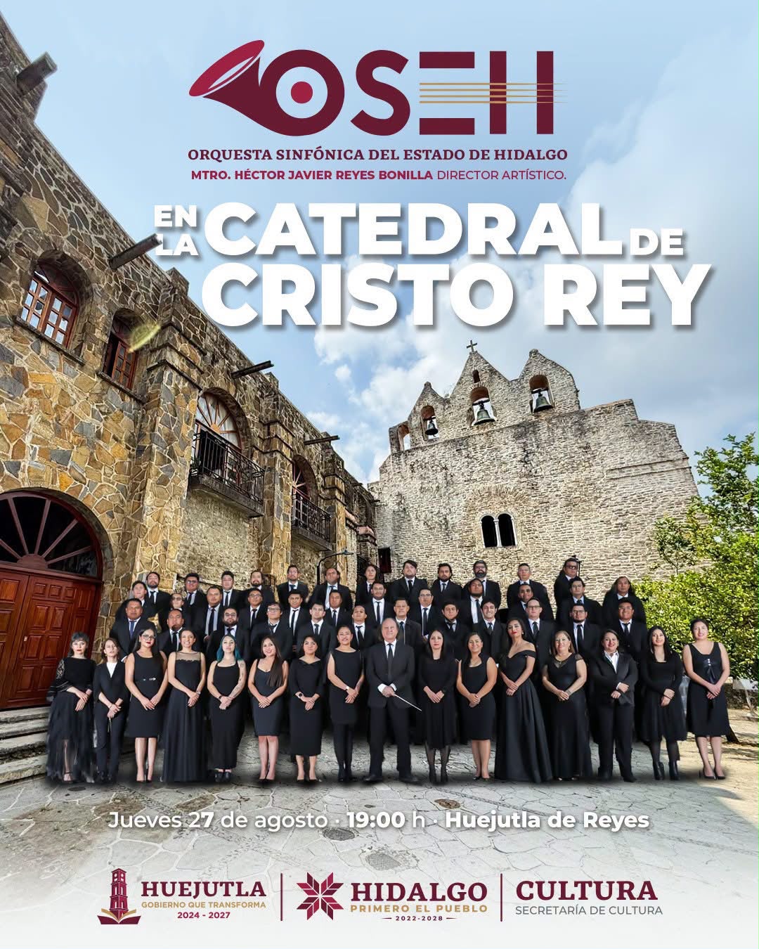 HUEJUTLA RECIBIRÁ CONCIERTO GRATUITO DE LA ORQUESTA SINFÓNICA DEL ESTADO DE HIDALGO
