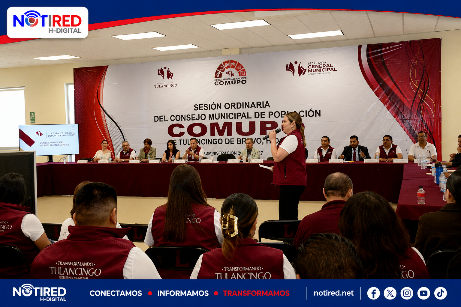 TULANCINGO REVISA DATOS DEMOGRÁFICOS PARA ORIENTAR POLÍTICAS PÚBLICAS DURANTE SESIÓN DEL COMUPO